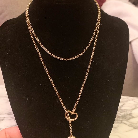 Italy made 14k gold heart versatile lariat necklace choker, bracelet, anklet - Picture 8 of 12